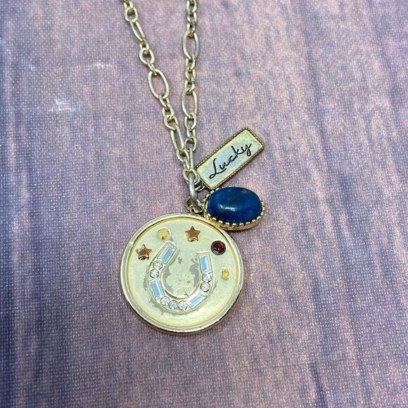 UNWRITTEN GOLD NECKLACE WITH MULTI CHARMS WF51 - Picture 2 of 3